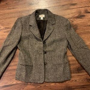 Talbots grey wool blazer size 4